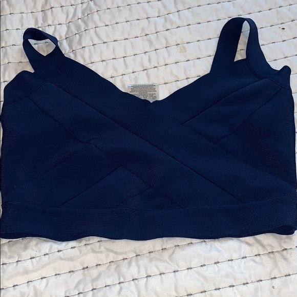 BCBGMaxAzria Tops - Navy blue crop top BCBGMaxAzria Tops - Navy blue crop top